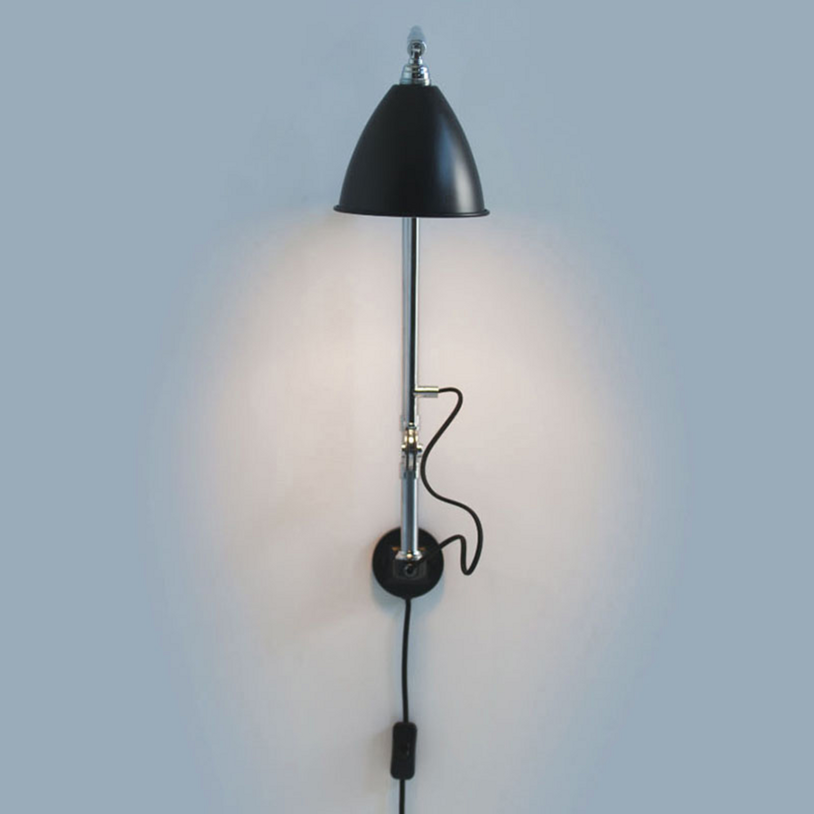 Bestlite BL5 Applique Murale Ø16 Chrome/Noir - GUBI